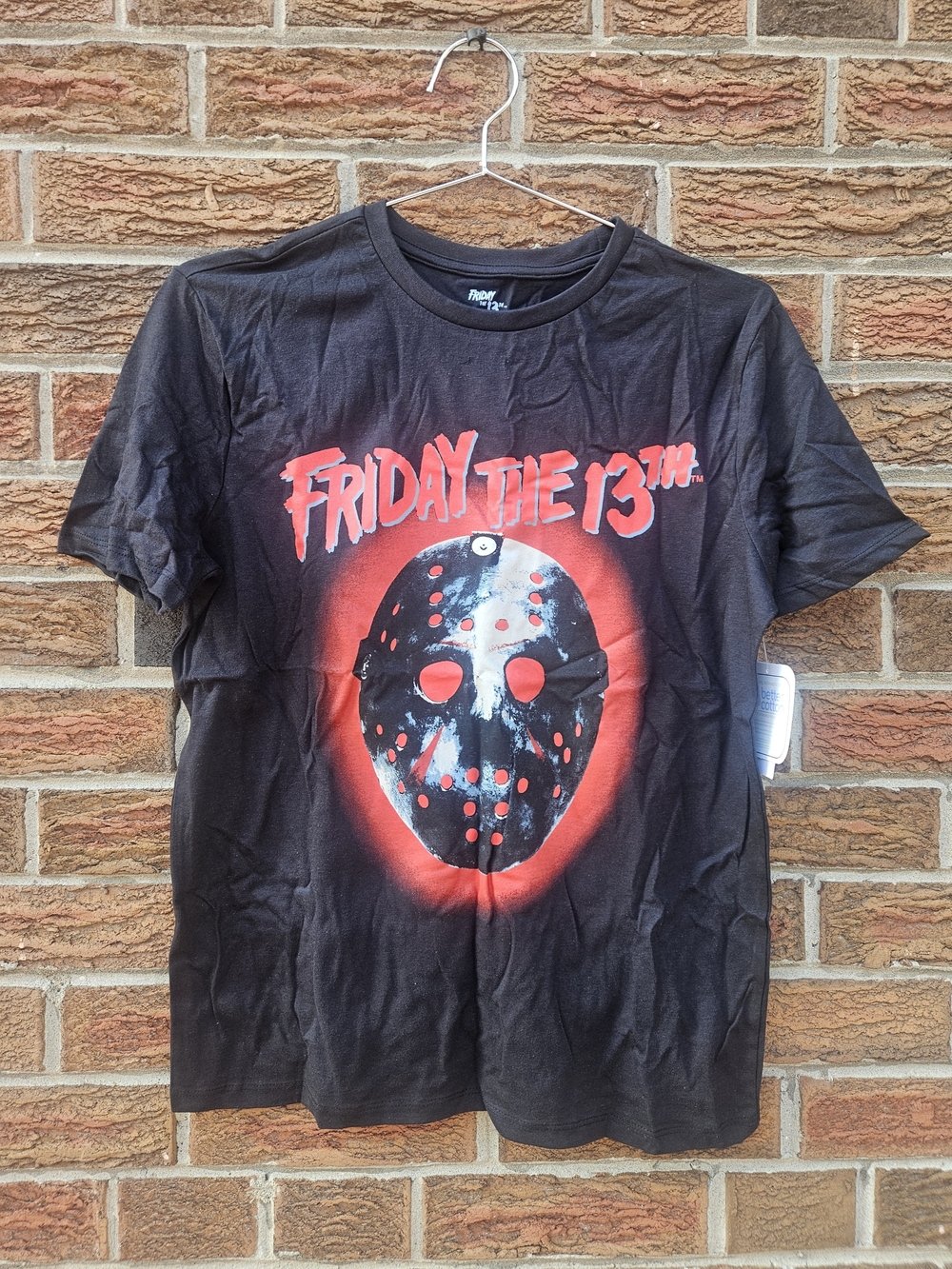 Friday the 13th Jason Voorhees Mask Graphic T-Shirt Black XS NWT